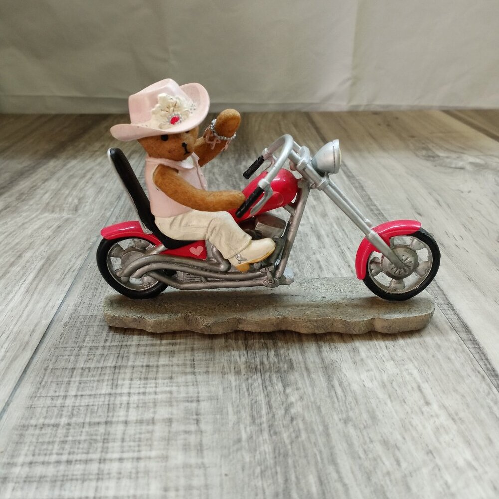 Faithful Fuzzies Motorcycle Bear Breast Cancer PINK PROWLER